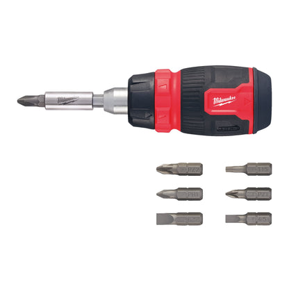 Milwaukee 8 in 1 compact multi-bit schroevendraaier