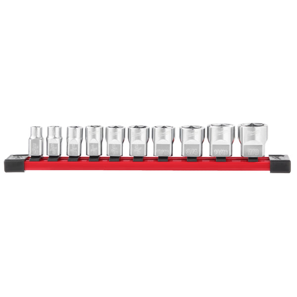 Milwaukee 3/8” doppenset SAE maten (10-delig)