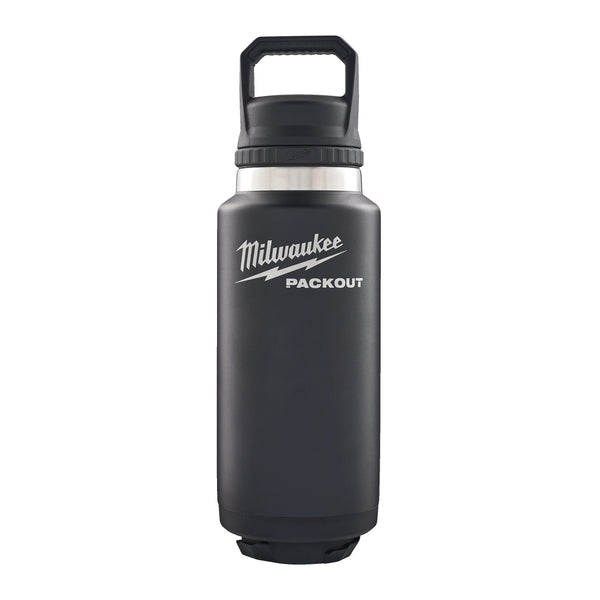 Milwaukee PACKOUT 1065 ml Fles met Deksel - Zwart