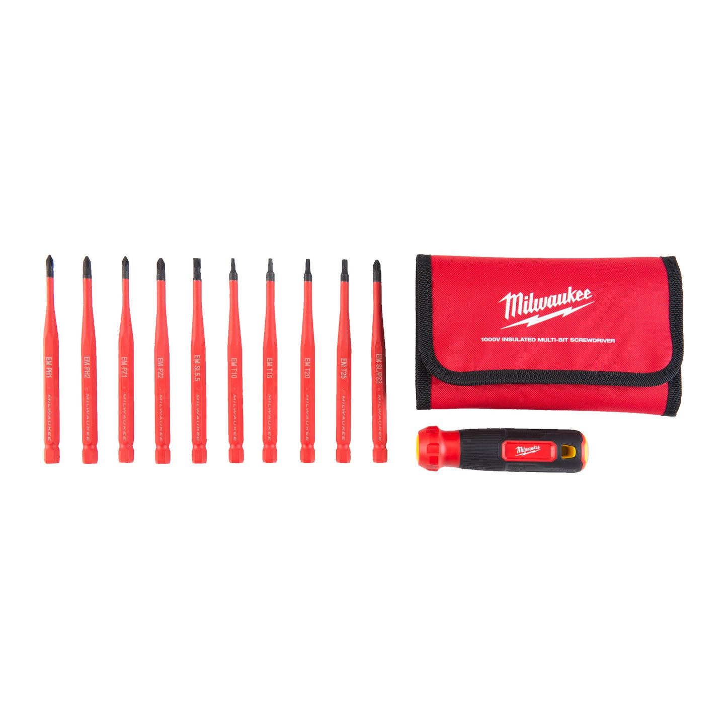 Milwaukee Schroevendraaiersset geïsoleerd VDE 4 in 1 Torx multi-Bit in etuikeizers_nu