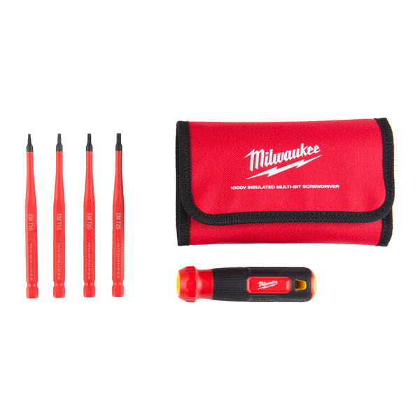 Milwaukee Schroevendraaiersset geïsoleerd VDE 4 in 1 Torx multi-Bit in etui