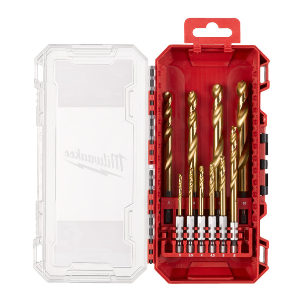 Milwaukee Shockwave HSS-G Tin Red Hex Metaalborenset - 10 stuks