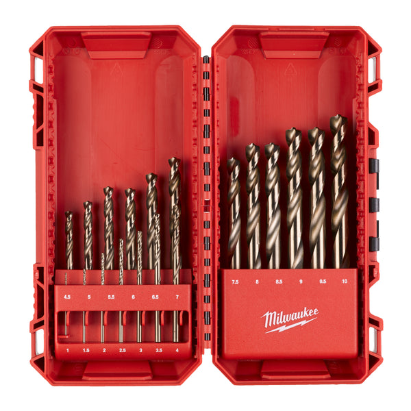 Milwaukee Red Cobalt Metaalboren set HSS-G (19-delig)