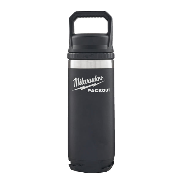 Milwaukee PACKOUT 532 ml Fles met Deksel - Zwart