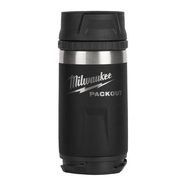 Milwaukee PACKOUT 355ml fles met drinkdop zwart