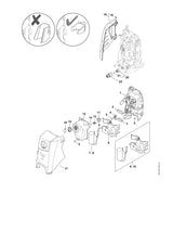 STIHL 4950-600-1900 Condensator met afdekking positie 8 technische tekening