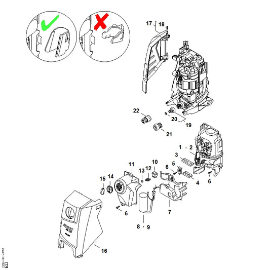 STIHL 4950-605-1007 Condensator positie 8 technische tekening