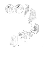 STIHL 4950-700-2104 Afdekkap RE 130 positie 15 technische tekening