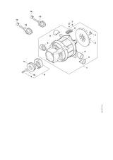 STIHL 4950-600-0226 Elektromotor positie 1 technische tekening