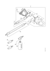 STIHL 4930-500-1307 Pistool positie 1 technische tekening