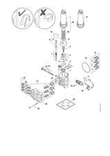 STIHL 4950-647-0403 Pomphuis positie 1 technische tekening