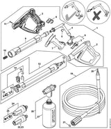 STIHL 4930-500-6609 Handgreep positie 2 technische tekening