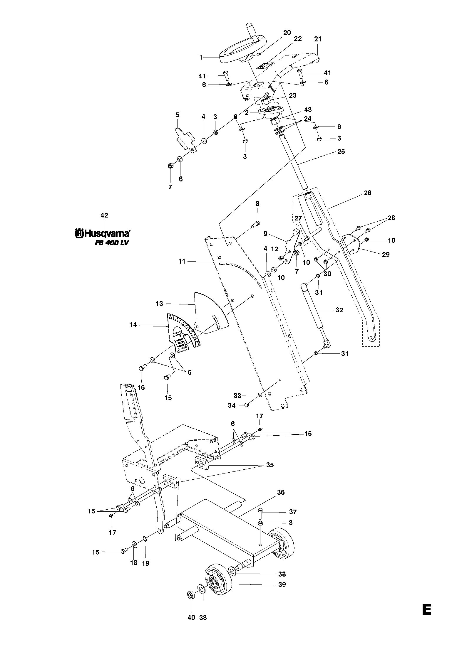 Husqvarna 504798901 onderdelentekening - positie 2
