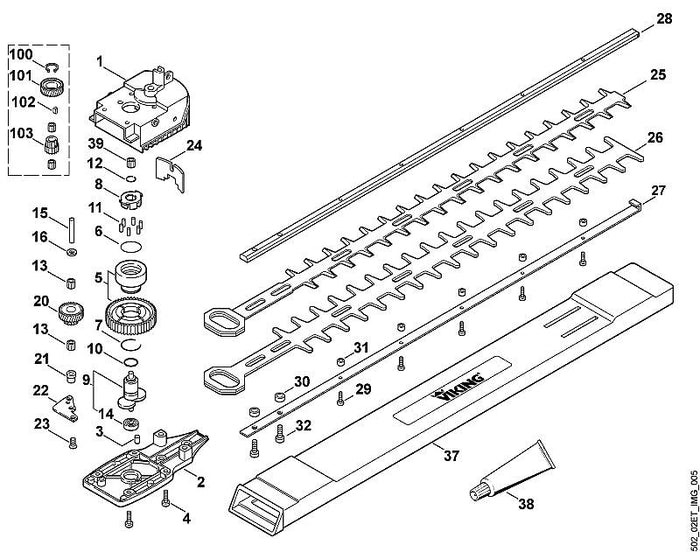 STIHL O-ring 26x1.5 OEM 96459457752 technical drawing position 6