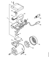 STIHL 5203-607-3000 Ventilator positie 15 technische tekening