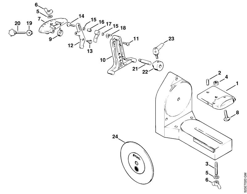 STIHL 9245-691-0700 moer M5 positie 18 technische tekening