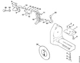 STIHL 5203-752-2515 Spanplaat positie 1 technische tekening