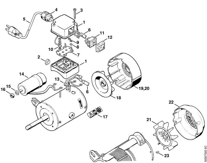 STIHL 5203-435-0805 ContactverbrekerKP7355 positie 11 technische tekening