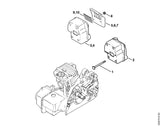 STIHL 1123-140-0611 Uitlaatdemper positie 2 technische tekening