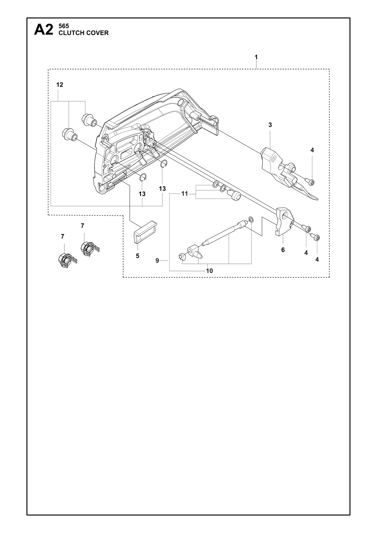 Husqvarna 599591702 onderdelentekening - positie 1