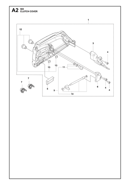 Husqvarna 599591702 onderdelentekening - positie 1