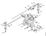 STIHL 9165-021-0950 Bout met gekartelde kop M5x10 positie 10 technische tekening