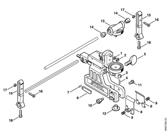 STIHL 9157-691-1785 Bout M8x16 positie 5 technische tekening