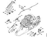 STIHL 1141-182-0900 Schakelas positie 7 technische tekening