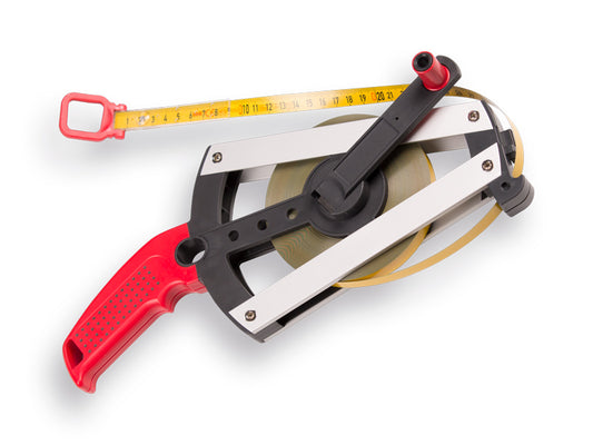 BMI Meetband Ergoline 30 meter staal Isolan, met haak en ring