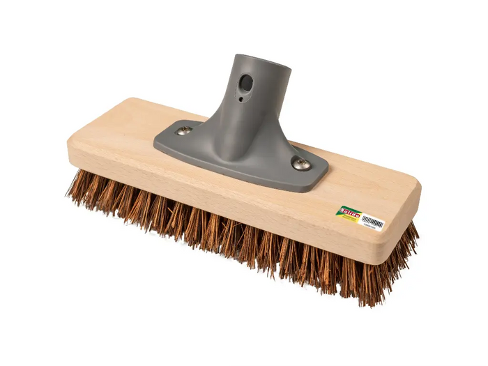 Solide Terrasbezem/Schrobbezem union 20 cm met stokhouder, zonder steel-keizers.nu