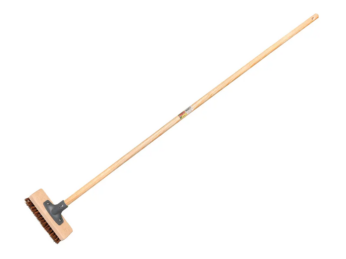 Solide Schrobbezem union 20 cm, met stokhouder en IKAPE steel 130 x 2,4 cm-keizers.nu