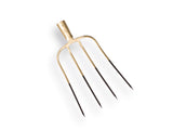 Offner mestvork 4 tands brons met dul, zonder steel