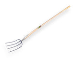 Atlas Mestvork 4 tands blauw met essen knopsteel 135 cm