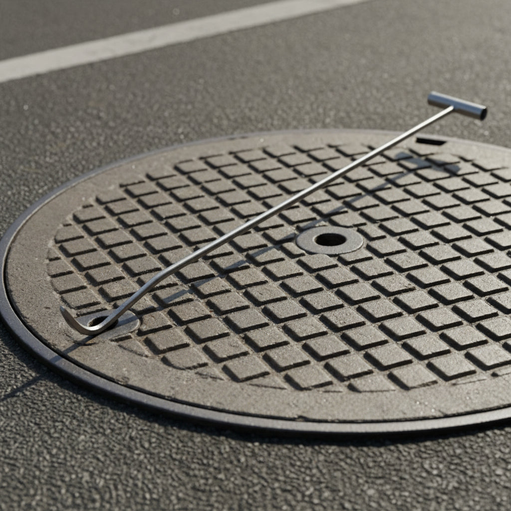 Labora Putdekselhaak 1000 x 12 mm verzinkt, met gesmede krul-keizers.nu