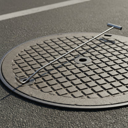 Labora Putdekselhaak 1000 x 12 mm verzinkt, met gesmede krul-keizers.nu