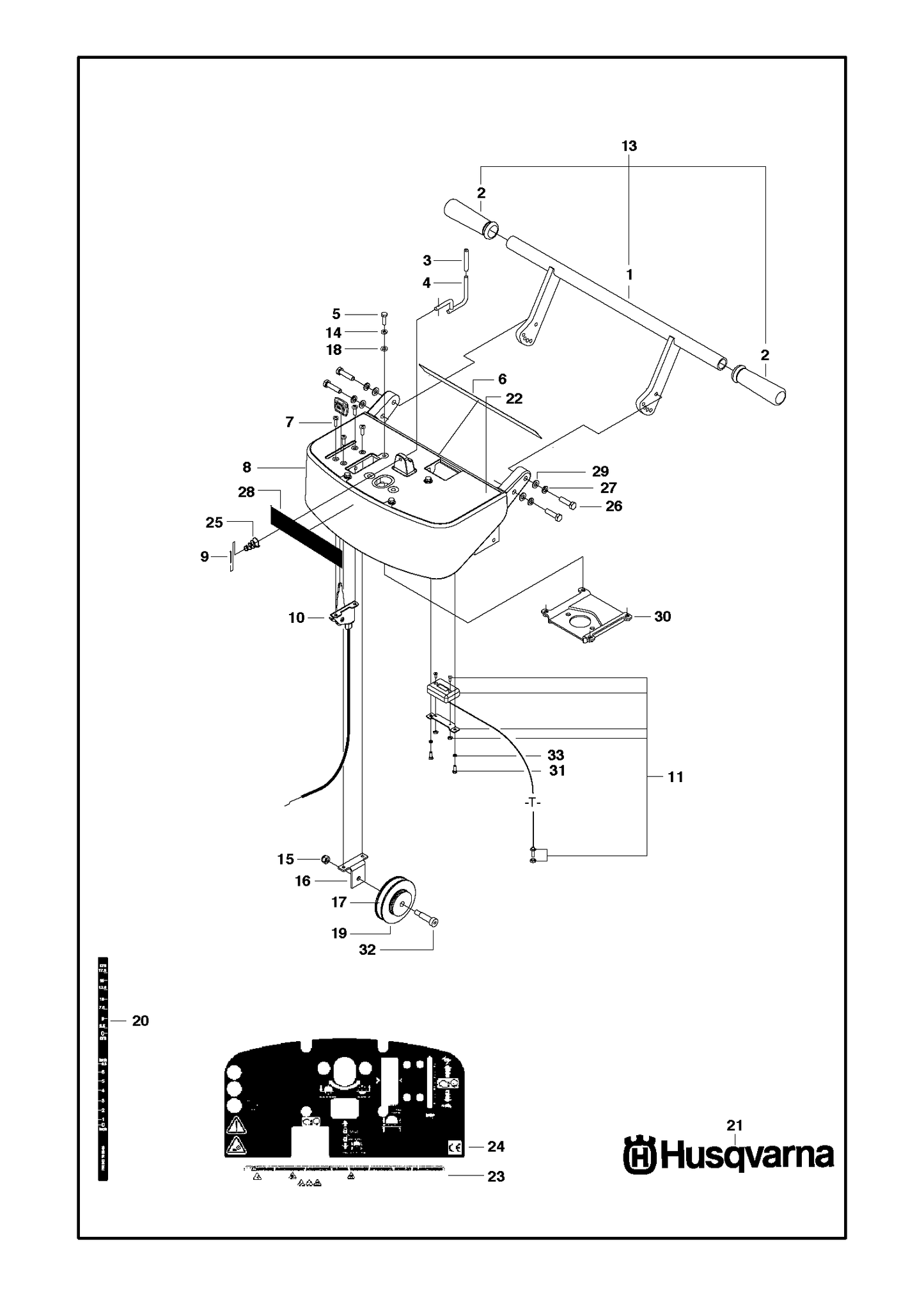 Husqvarna 502240102 onderdelentekening - positie 22