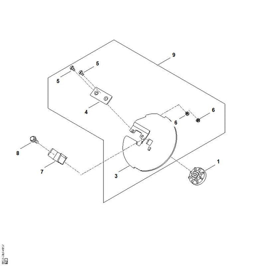 STIHL 6007-702-0300 vleugelmes positie 7 technische tekening