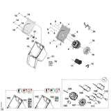 STIHL 6007-760-2200 Motorkap positie 13 technische tekening