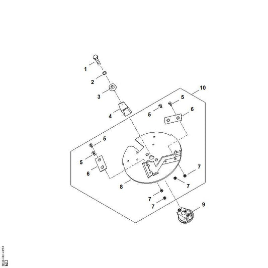 STIHL 9008-318-2360 inbusbout M10x20 positie 1 technische tekening