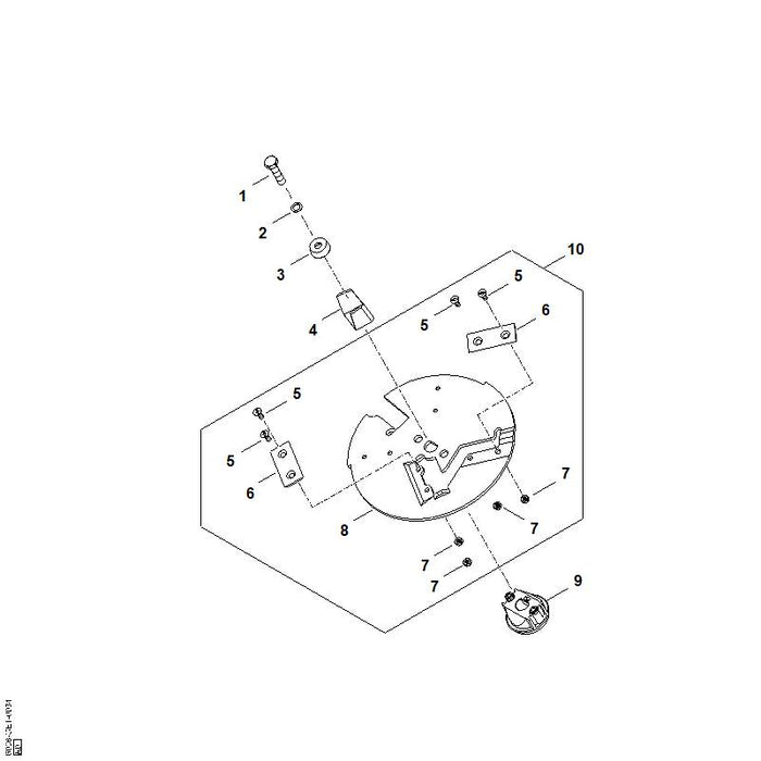 STIHL 9008-318-2360 inbusbout M10x20 positie 1 technische tekening