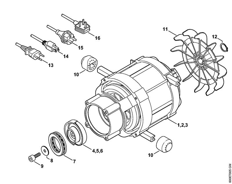 STIHL 4775-602-0500 Borgveer positie 12 technische tekening