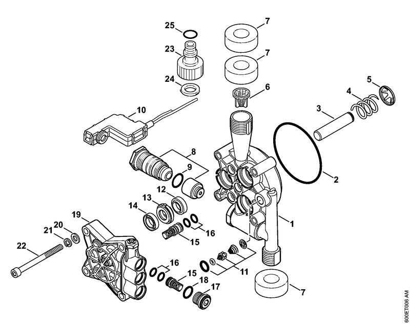 STIHL 4775-430-0501 Schakelaar positie 10 technische tekening