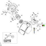 STIHL 6011-430-0501 schakelaar compl. EUR positie 12 technische tekening