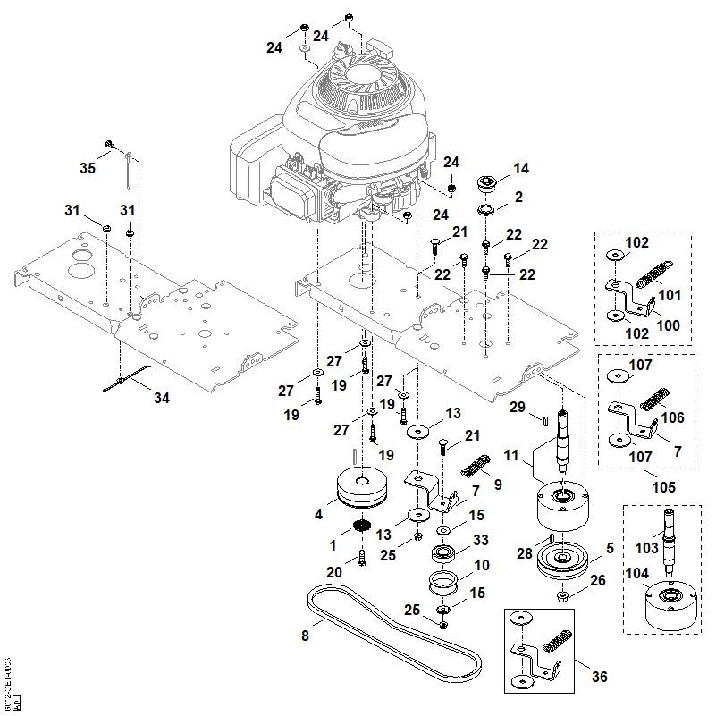 STIHL 6395-702-6600 veerring positie 1 technische tekening