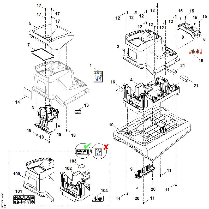 STIHL 6013-967-4405 sticker positie 104 technische tekening