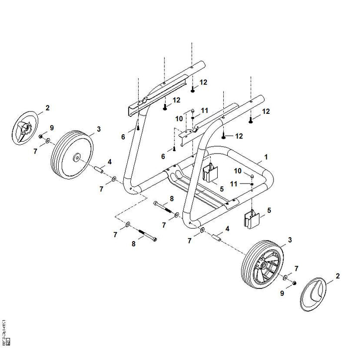 STIHL 6013-703-2300 buisvoet positie 1 technische tekening
