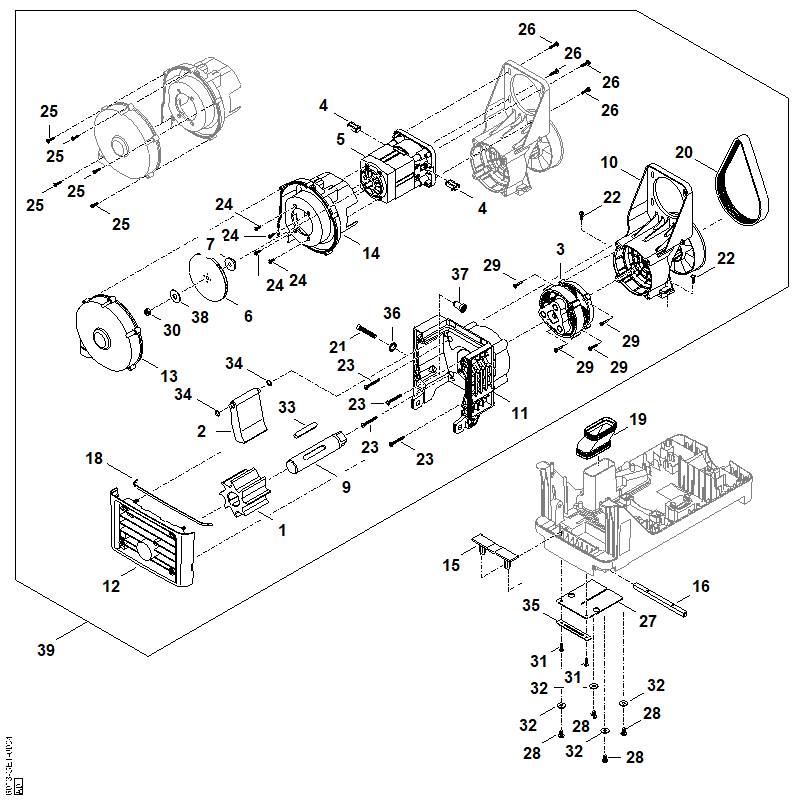 STIHL 6013-951-3510 bout 5x40 positie 23 technische tekening