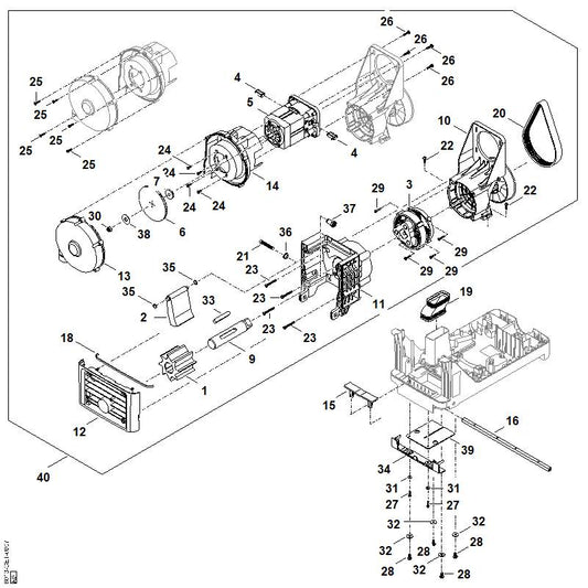 STIHL 6013-706-7301 stootstrip positie 34 technische tekening