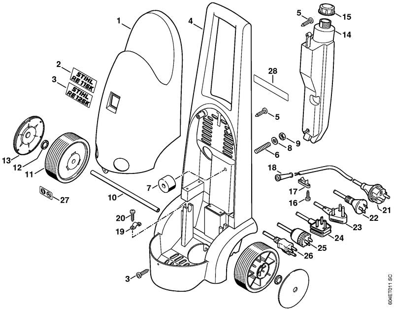 STIHL 9210-262-1100 Zeskantmoer M8 positie 9 technische tekening