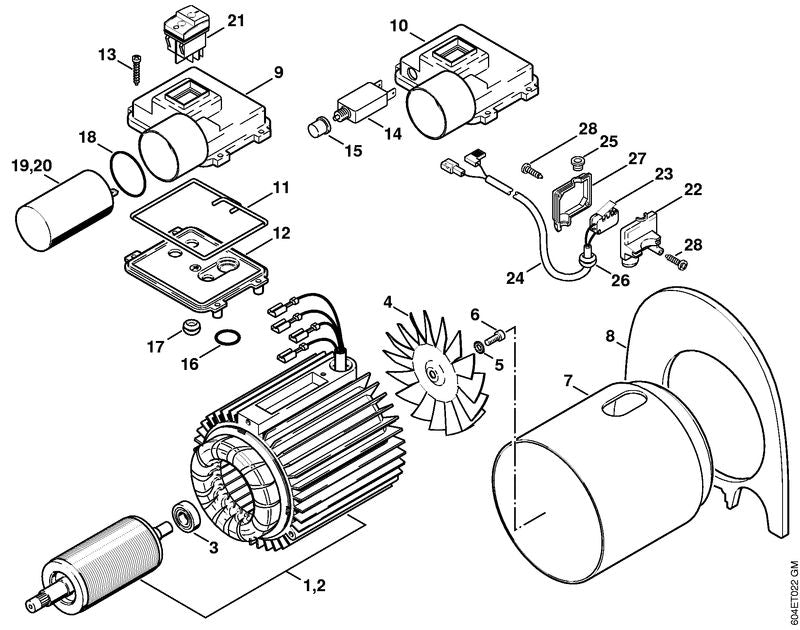 STIHL 4726-439-0500 Pakking positie 11 technische tekening